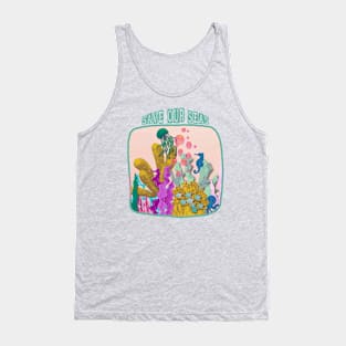 Save our seas, ocean creature design Tank Top